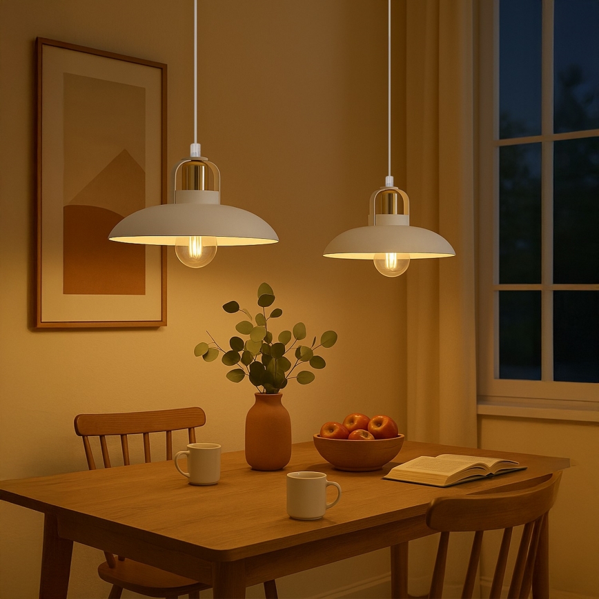 Brilagi - LED Kattokruunu johdossa FLAMENGO 2xE27/60W/230V valkoinen