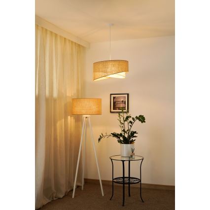 Brilagi - LED-kattokruunu johdossa LYRA 1xE27/15W/230V beige/kerma
