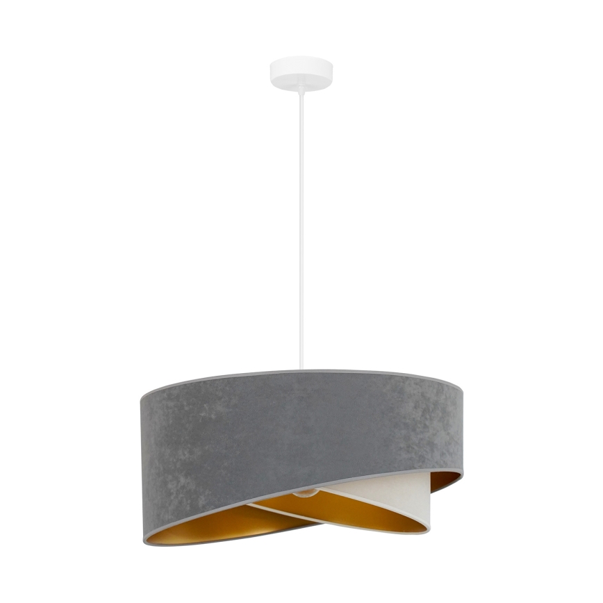 Brilagi - LED-kattokruunu johdossa LYRA 1xE27/15W/230V harmaa/kerma/kulta