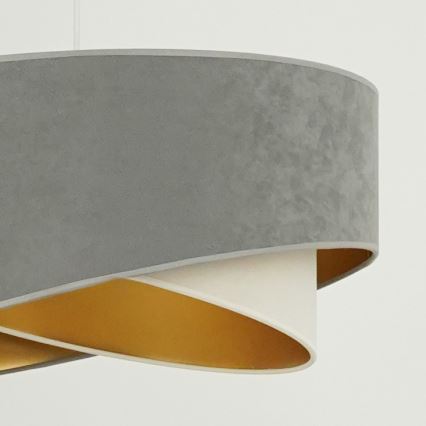 Brilagi - LED-kattokruunu johdossa LYRA 1xE27/15W/230V harmaa/kerma/kulta