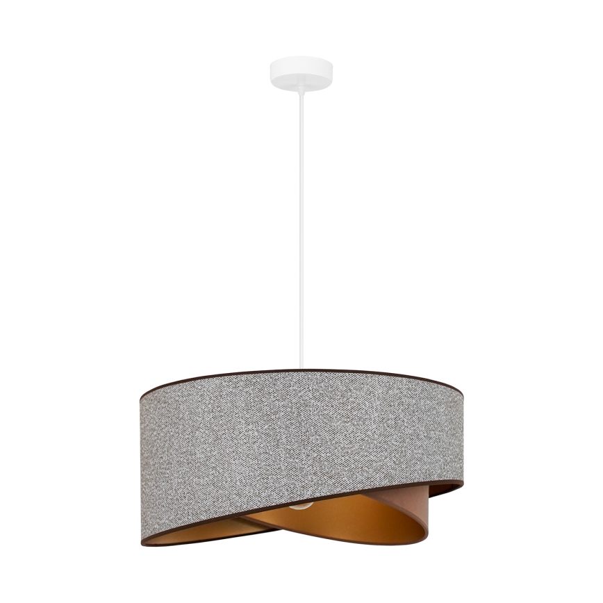 Brilagi - LED-kattokruunu johdossa LYRA 1xE27/15W/230V harmaa/kerma/kulta