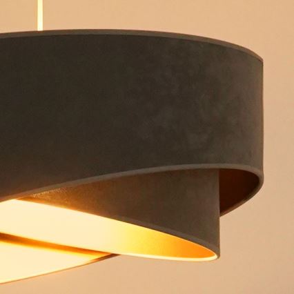 Brilagi - LED-kattokruunu johdossa LYRA 1xE27/15W/230V harmaa/kulta