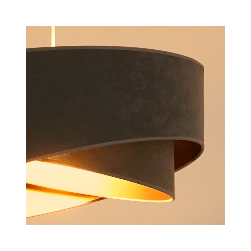 Brilagi - LED-kattokruunu johdossa LYRA 1xE27/15W/230V harmaa/kulta