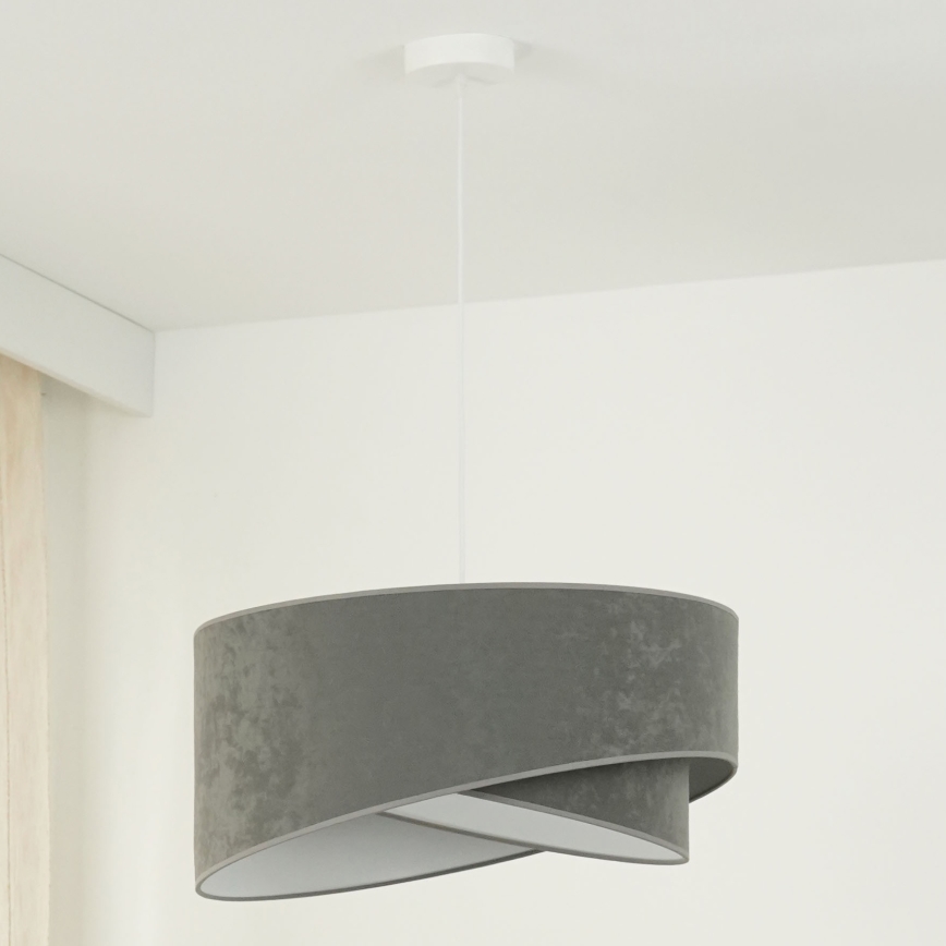 Brilagi - LED-kattokruunu johdossa LYRA 1xE27/15W/230V harmaa/valkoinen