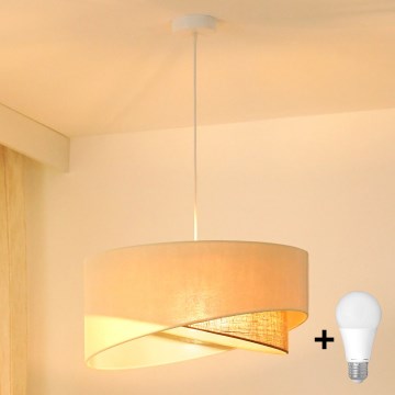 Brilagi - LED-kattokruunu johdossa LYRA 1xE27/15W/230V kerma/beige