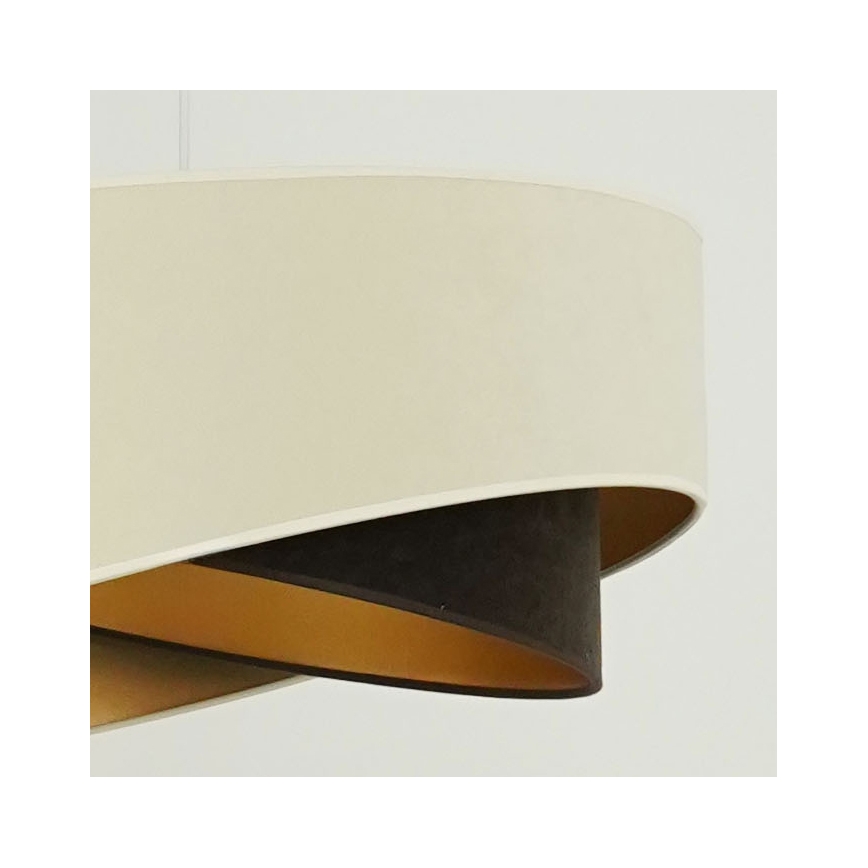 Brilagi - LED-kattokruunu johdossa LYRA 1xE27/15W/230V kerma/musta/kulta