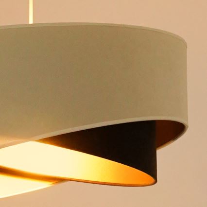 Brilagi - LED-kattokruunu johdossa LYRA 1xE27/15W/230V kerma/musta/kulta