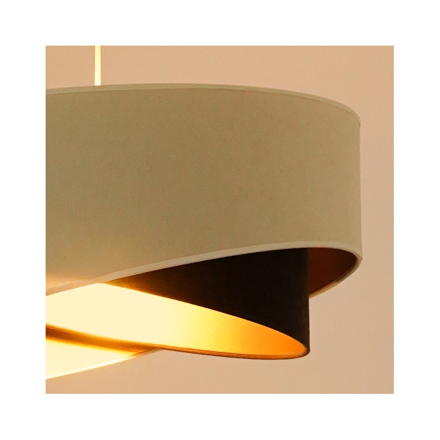 Brilagi - LED-kattokruunu johdossa LYRA 1xE27/15W/230V kerma/musta/kulta