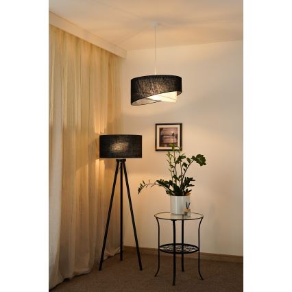 Brilagi - LED-kattokruunu johdossa LYRA 1xE27/15W/230V musta/kerma