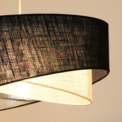 Brilagi - LED-kattokruunu johdossa LYRA 1xE27/15W/230V musta/kerma