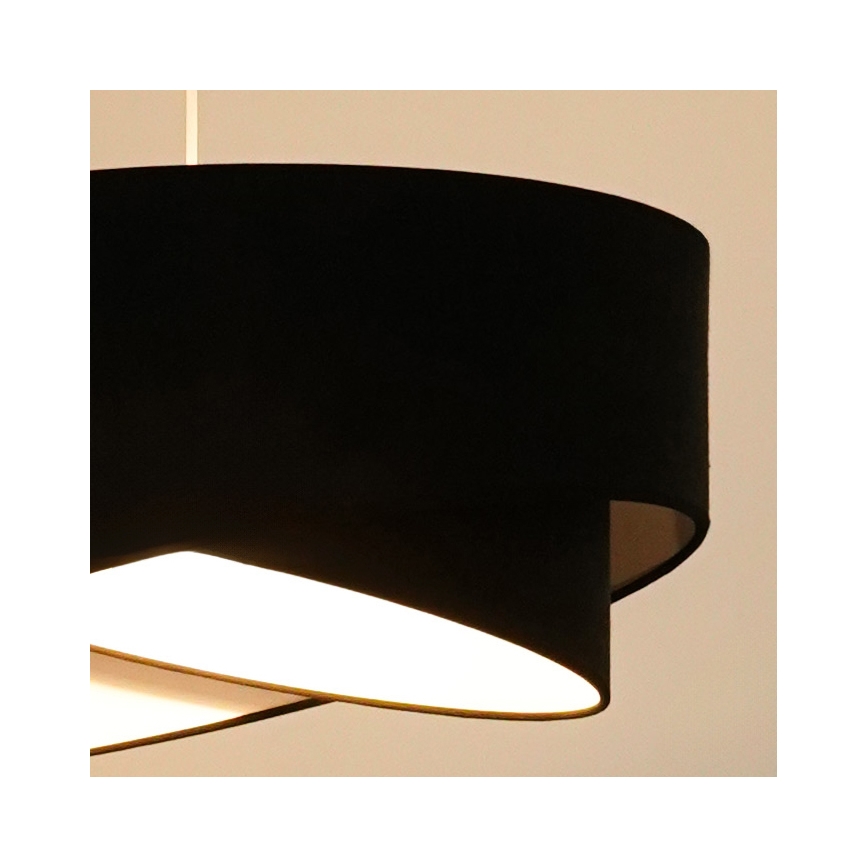 Brilagi - LED-kattokruunu johdossa LYRA 1xE27/15W/230V musta/valkoinen