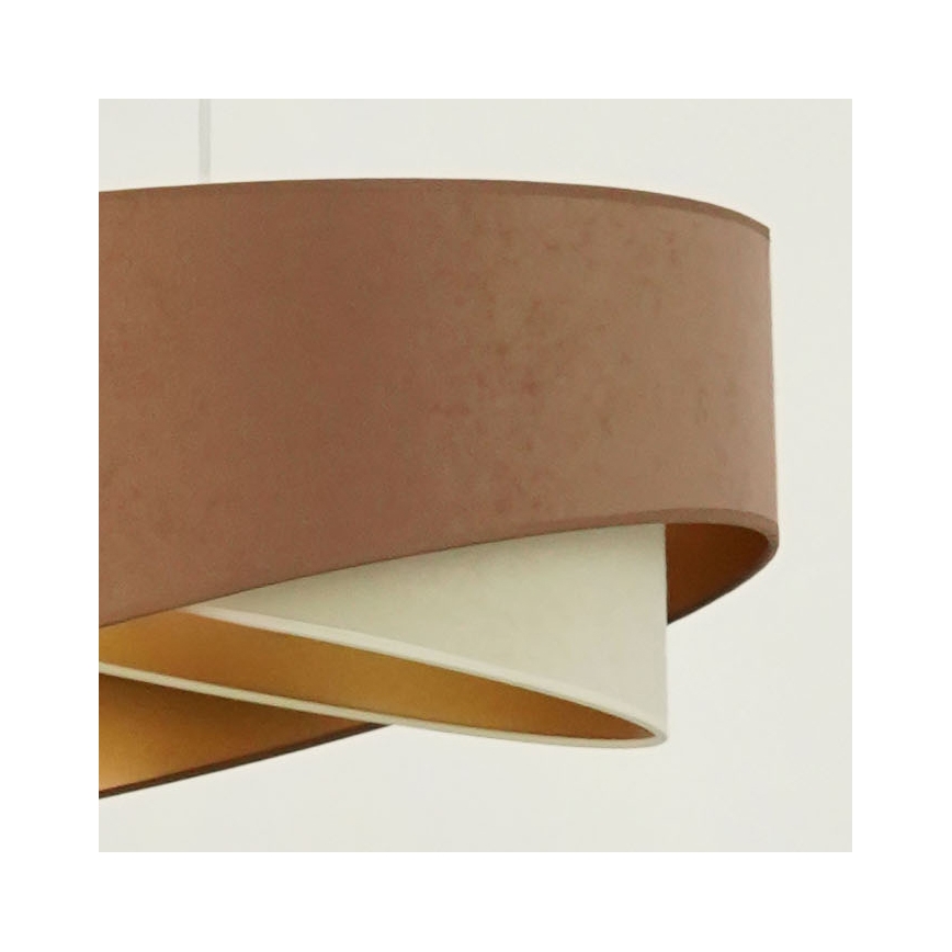 Brilagi - LED-kattokruunu johdossa LYRA 1xE27/15W/230V ruskea/kerma/kulta