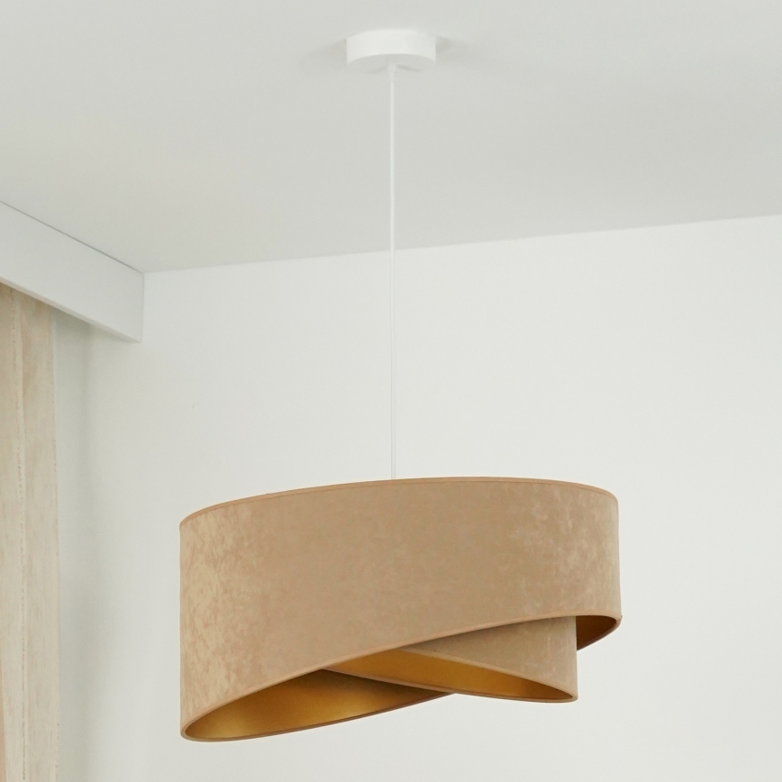 Brilagi - LED-kattokruunu johdossa LYRA 1xE27/15W/230V ruskea/kulta