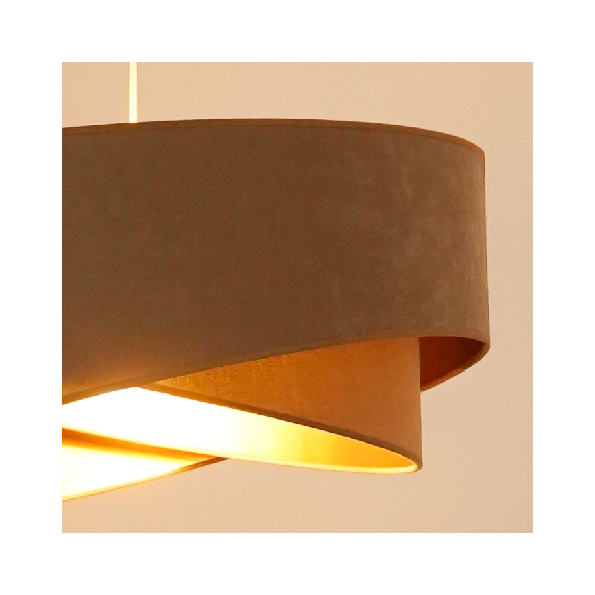 Brilagi - LED-kattokruunu johdossa LYRA 1xE27/15W/230V ruskea/kulta