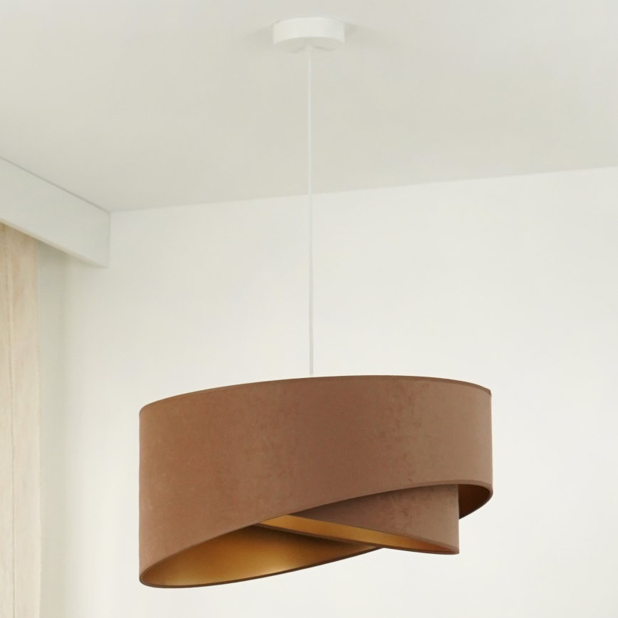 Brilagi - LED-kattokruunu johdossa LYRA 1xE27/15W/230V ruskea/kulta