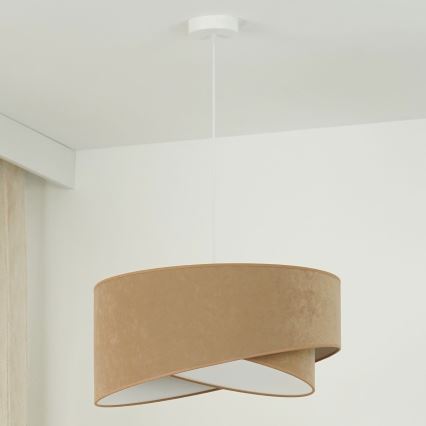 Brilagi - LED-kattokruunu johdossa LYRA 1xE27/15W/230V ruskea/valkoinen