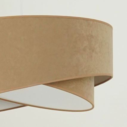 Brilagi - LED-kattokruunu johdossa LYRA 1xE27/15W/230V ruskea/valkoinen