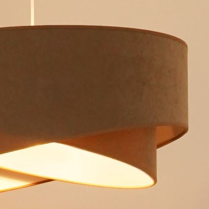 Brilagi - LED-kattokruunu johdossa LYRA 1xE27/15W/230V ruskea/valkoinen