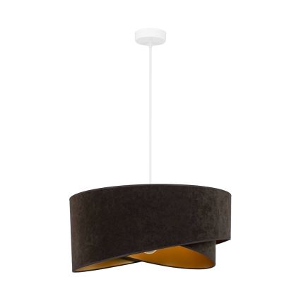 Brilagi - LED-kattokruunu johdossa LYRA 1xE27/15W/230V tummanruskea/kulta