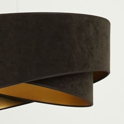 Brilagi - LED-kattokruunu johdossa LYRA 1xE27/15W/230V tummanruskea/kulta