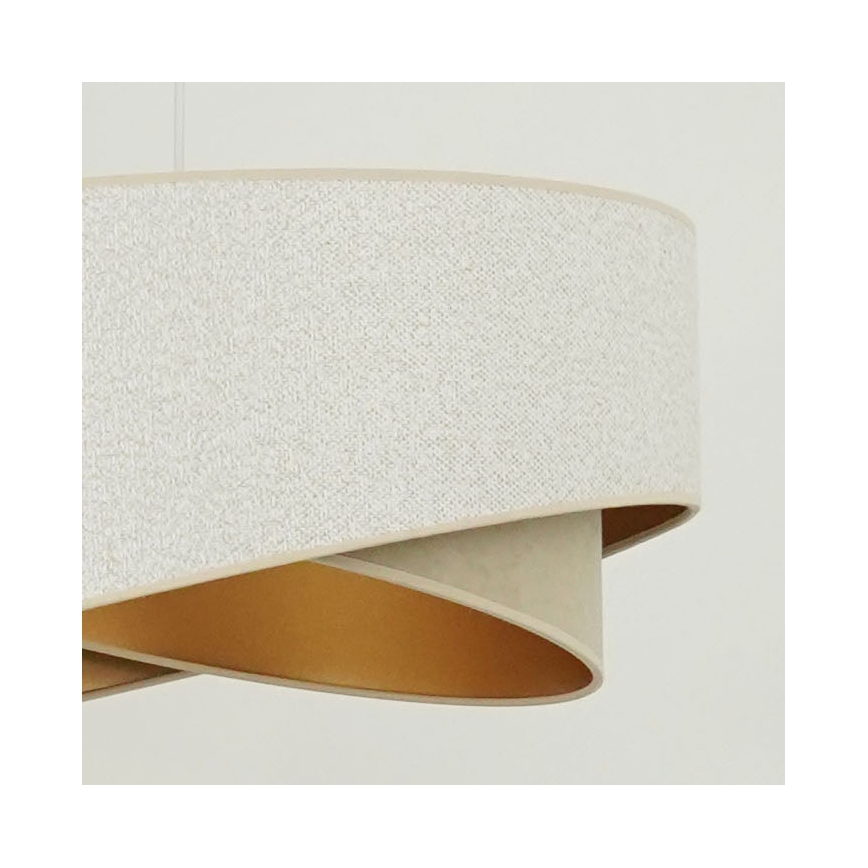 Brilagi - LED-kattokruunu johdossa LYRA 1xE27/15W/230V valkoinen/beige/kulta