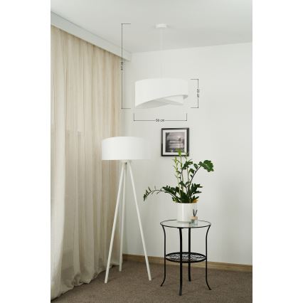 Brilagi - LED-kattokruunu johdossa LYRA 1xE27/15W/230V valkoinen