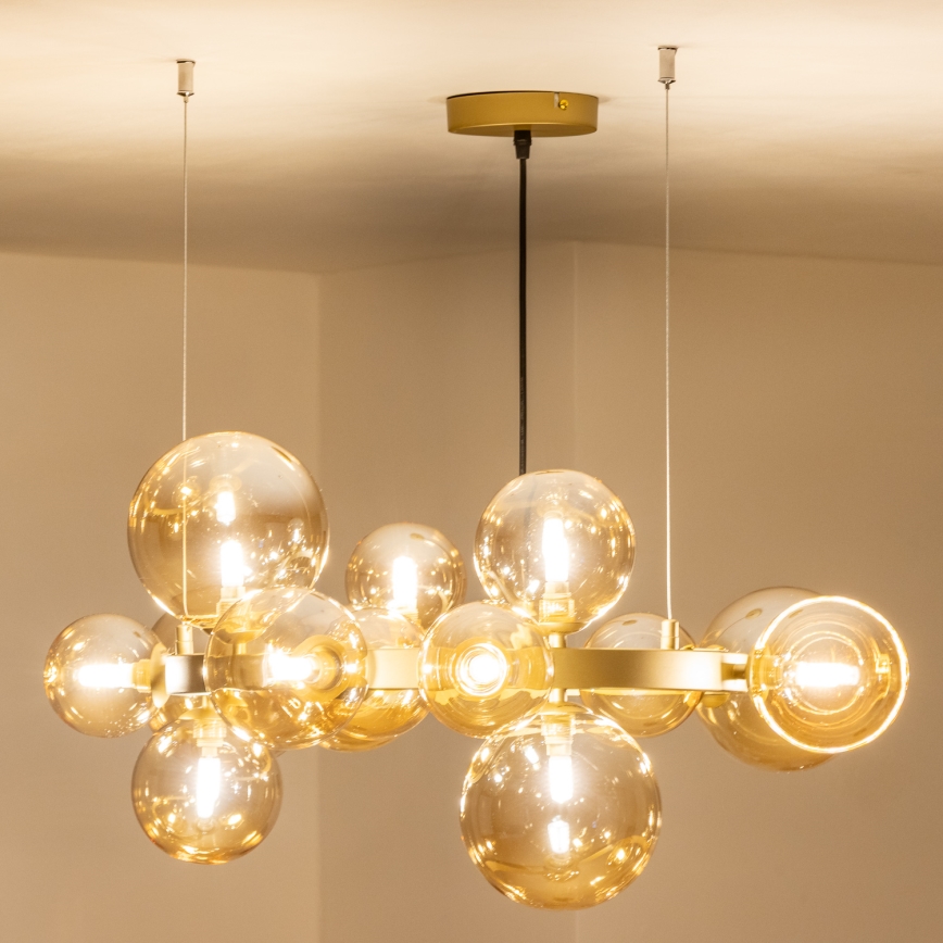 Brilagi - LED-kattokruunu johdossa MILLA 15xG9/3W/230V kulta