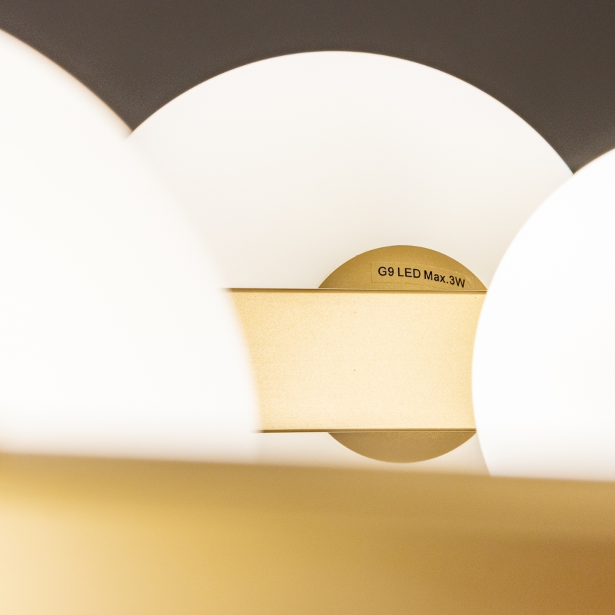 Brilagi - LED-kattokruunu johdossa MILLA 15xG9/3W/230V kulta/valkoinen