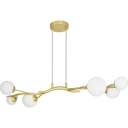 Brilagi - LED-kattokruunu johdossa MISTEL 6xG9/3W/230V kulta/valkoinen