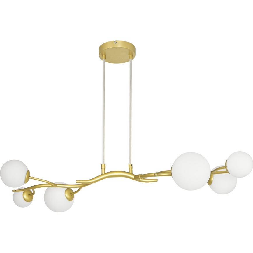 Brilagi - LED-kattokruunu johdossa MISTEL 6xG9/3W/230V kulta/valkoinen