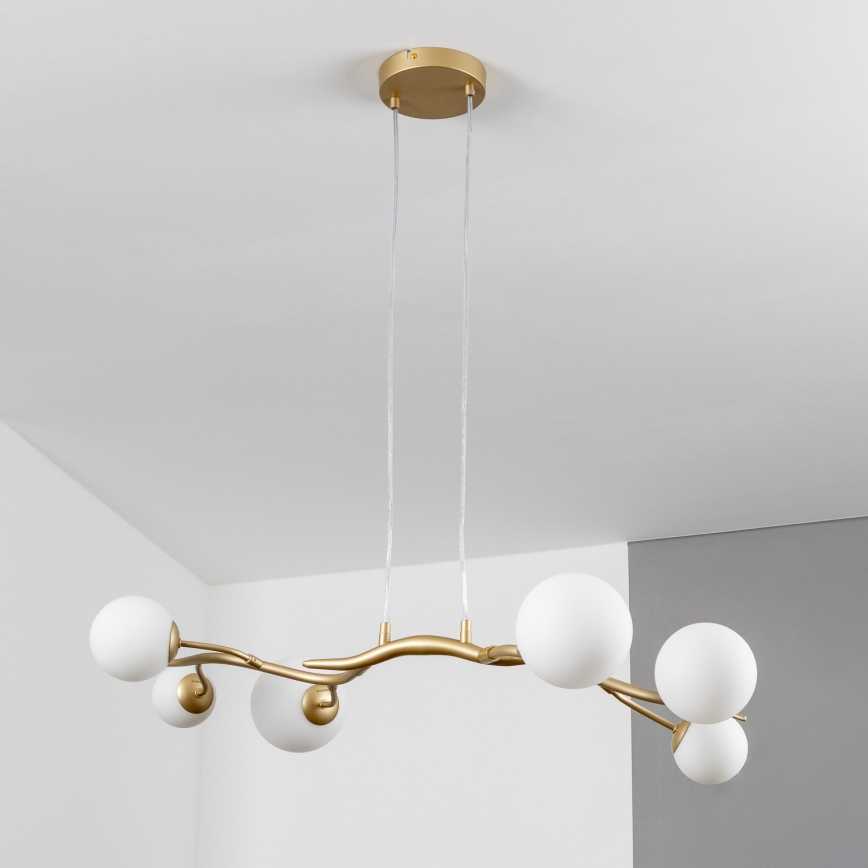 Brilagi - LED-kattokruunu johdossa MISTEL 6xG9/3W/230V kulta/valkoinen