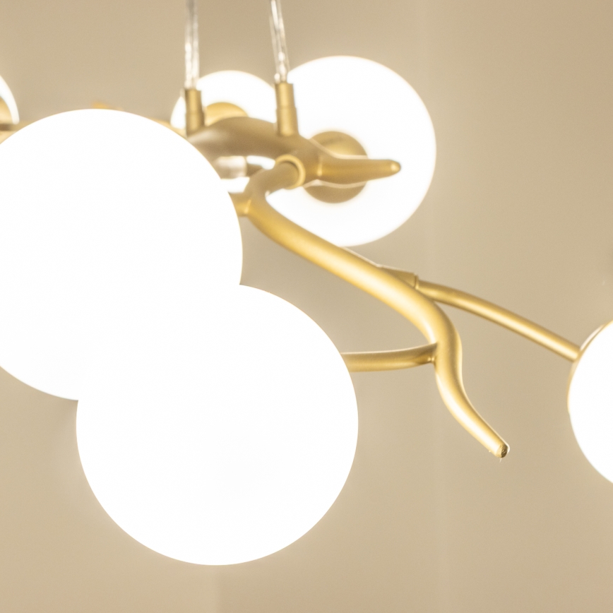 Brilagi - LED-kattokruunu johdossa MISTEL 6xG9/3W/230V kulta/valkoinen