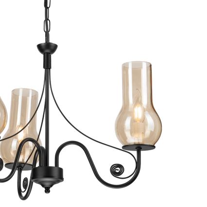 Brilagi - LED Kattokruunu ketjussa COTTAGE 3xE14/40W/230V musta/ruskea