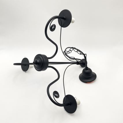 Brilagi - LED Kattokruunu ketjussa COTTAGE 3xE14/40W/230V musta/ruskea