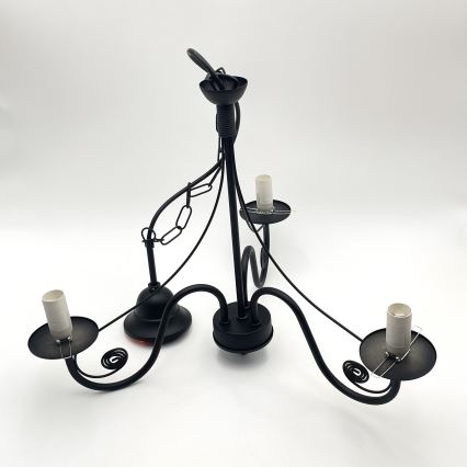 Brilagi - LED Kattokruunu ketjussa COTTAGE 3xE14/40W/230V musta/valkoinen