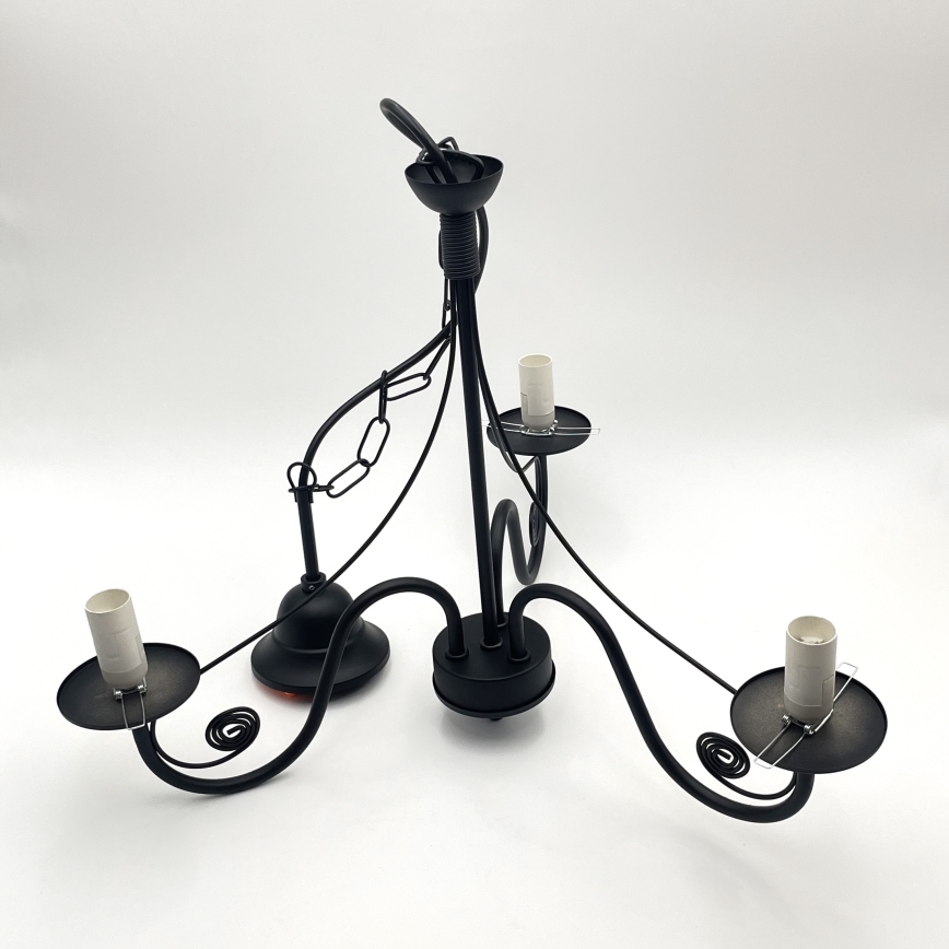 Brilagi - LED Kattokruunu ketjussa COTTAGE 3xE14/40W/230V musta/valkoinen