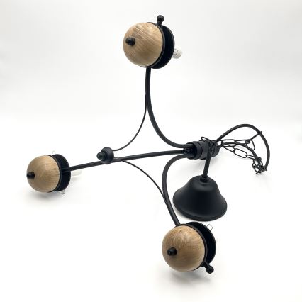 Brilagi - LED Kattokruunu ketjussa COTTAGE 3xE14/40W/230V pyökki/ruskea