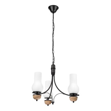 Brilagi - LED Kattokruunu ketjussa COTTAGE 3xE14/40W/230V pyökki/valkoinen