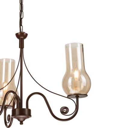 Brilagi - LED Kattokruunu ketjussa COTTAGE 3xE14/40W/230V ruskea