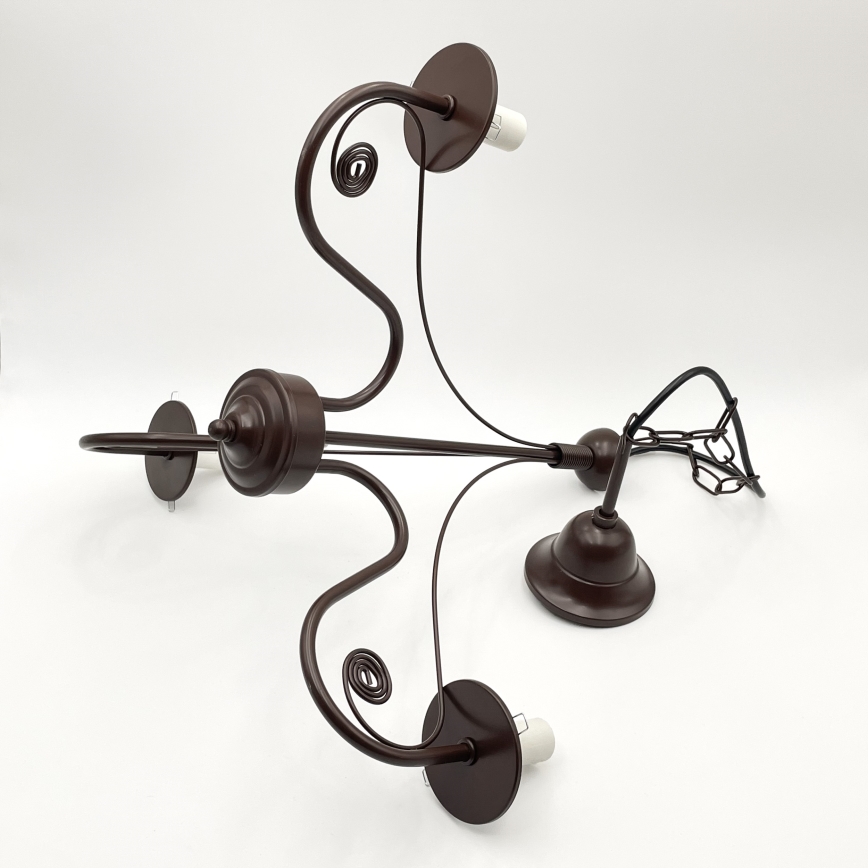 Brilagi - LED Kattokruunu ketjussa COTTAGE 3xE14/40W/230V ruskea/valkoinen