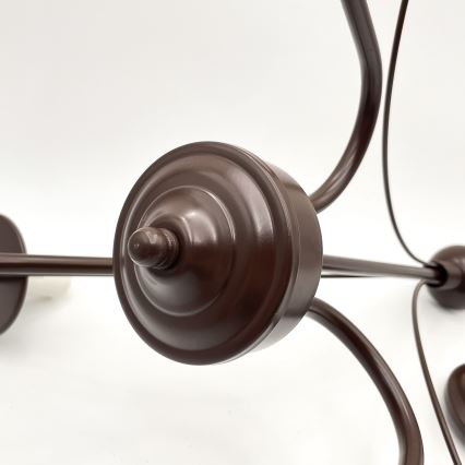 Brilagi - LED Kattokruunu ketjussa COTTAGE 3xE14/40W/230V ruskea/valkoinen