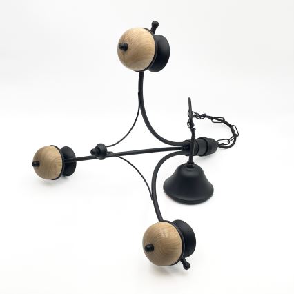 Brilagi - LED Kattokruunu ketjussa COTTAGE 3xG9/40W/230V pyökki/valkoinen