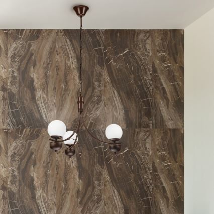 Brilagi - LED Kattokruunu ketjussa COTTAGE 3xG9/40W/230V ruskea/valkoinen