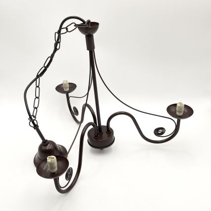 Brilagi - LED Kattokruunu ketjussa COTTAGE 3xG9/40W/230V ruskea/valkoinen