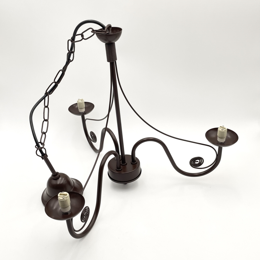 Brilagi - LED Kattokruunu ketjussa COTTAGE 3xG9/40W/230V ruskea/valkoinen