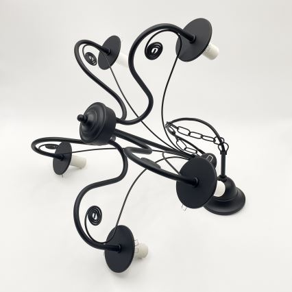 Brilagi - LED Kattokruunu ketjussa COTTAGE 5xE14/40W/230V musta/ruskea