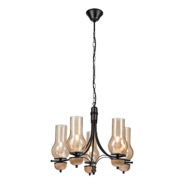 Brilagi - LED Kattokruunu ketjussa COTTAGE 5xE14/40W/230V pyökki/ruskea