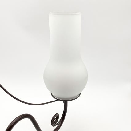 Brilagi - LED Kattokruunu ketjussa COTTAGE 5xE14/40W/230V ruskea/valkoinen