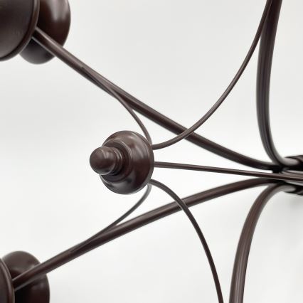 Brilagi - LED Kattokruunu ketjussa COTTAGE 5xE14/40W/230V tammi/ruskea