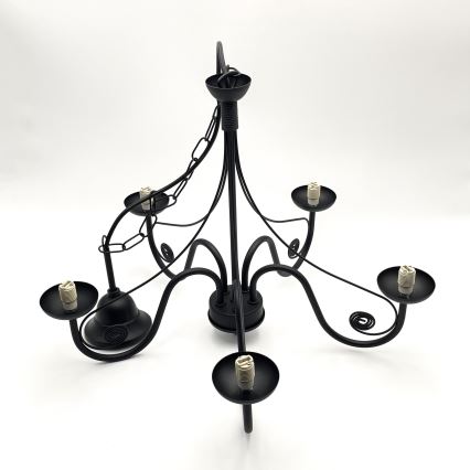 Brilagi - LED Kattokruunu ketjussa COTTAGE 5xG9/40W/230V musta/valkoinen